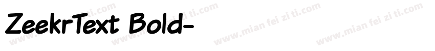 ZeekrText Bold字体转换